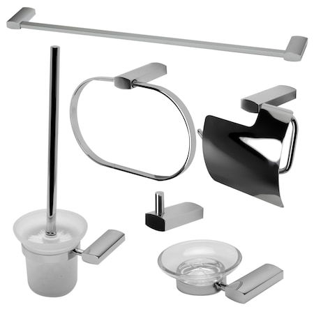 Alfi Brand Polished Chrome 6 Piece Matching Bathroom Accessory Set AB9503-PC